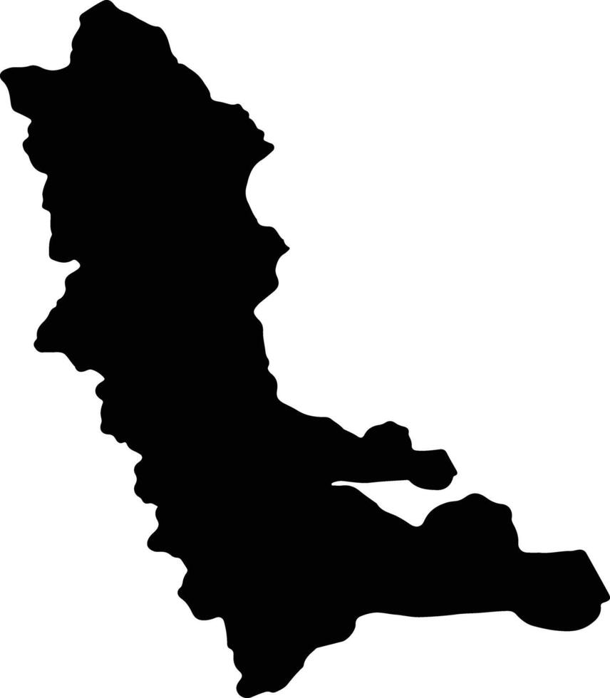 ovest azarbaijan mi sono imbattuto silhouette carta geografica vettore