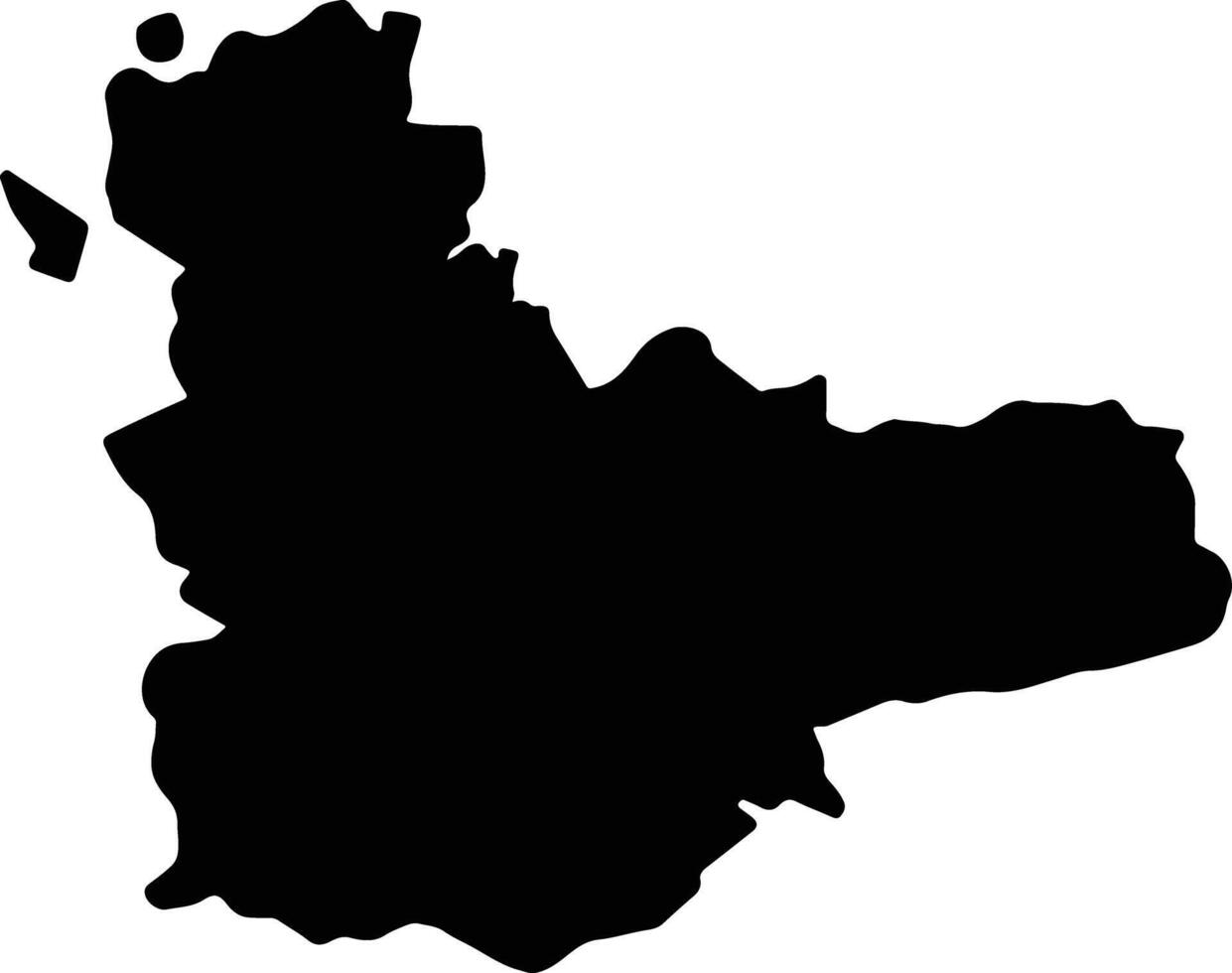valladolid Spagna silhouette carta geografica vettore