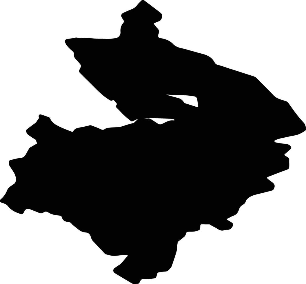 warwickshire unito regno silhouette carta geografica vettore