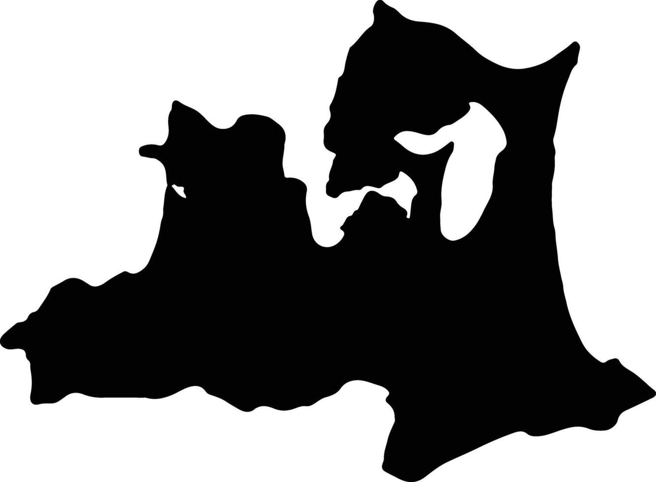 aomori Giappone silhouette carta geografica vettore