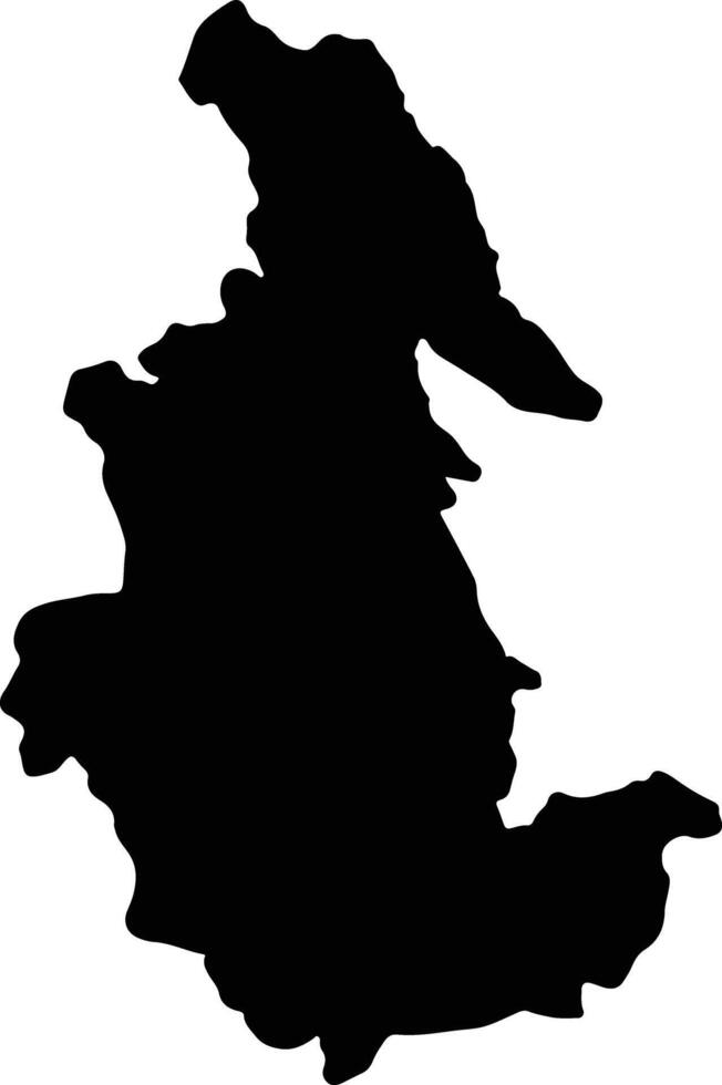 ayacucho Perù silhouette carta geografica vettore