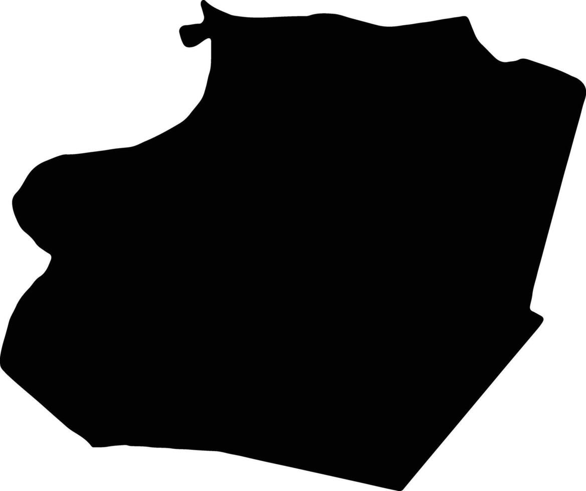 ar raqqa Siria silhouette carta geografica vettore