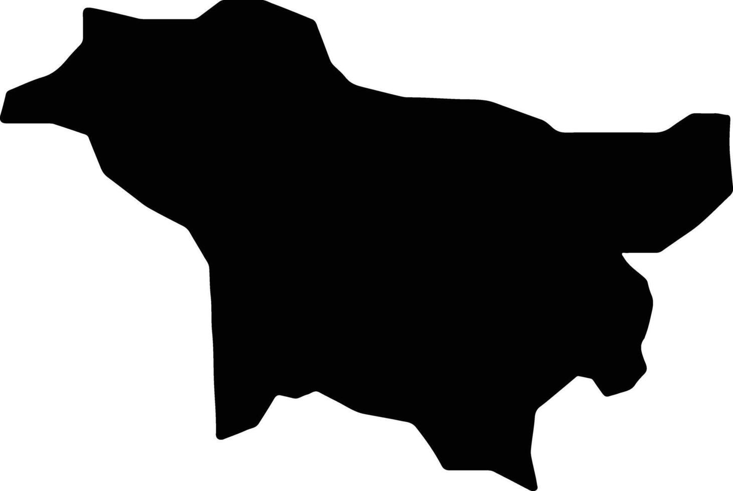 alebtong Uganda silhouette carta geografica vettore