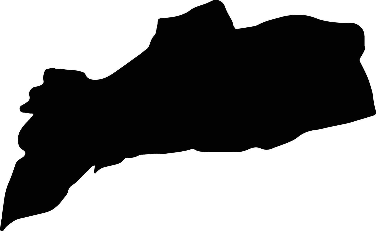 abyan yemen silhouette carta geografica vettore