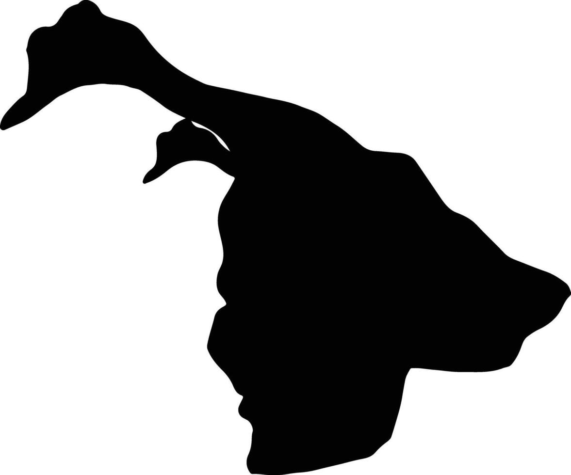 aklan Filippine silhouette carta geografica vettore