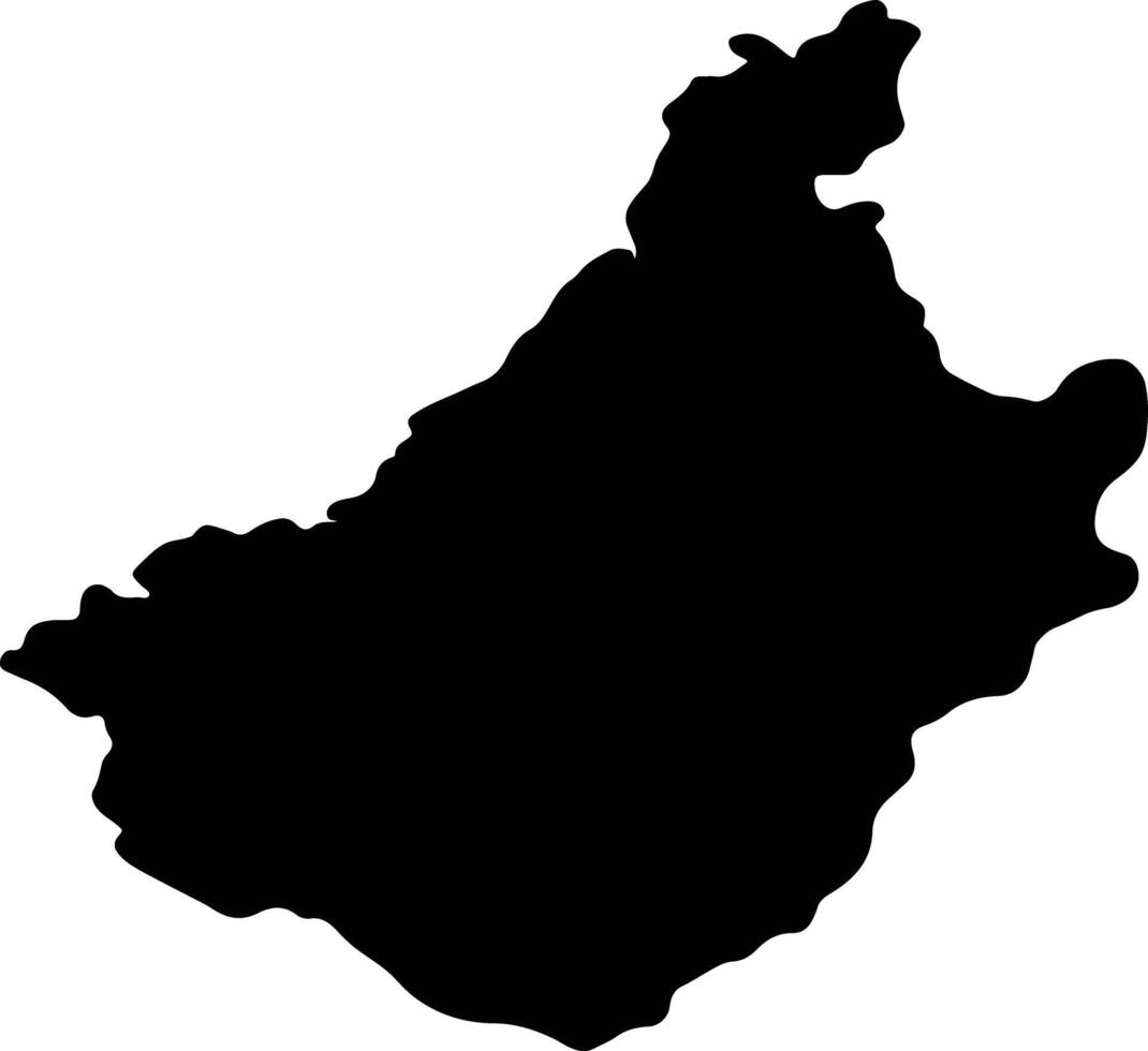 chagang-do nord Corea silhouette carta geografica vettore