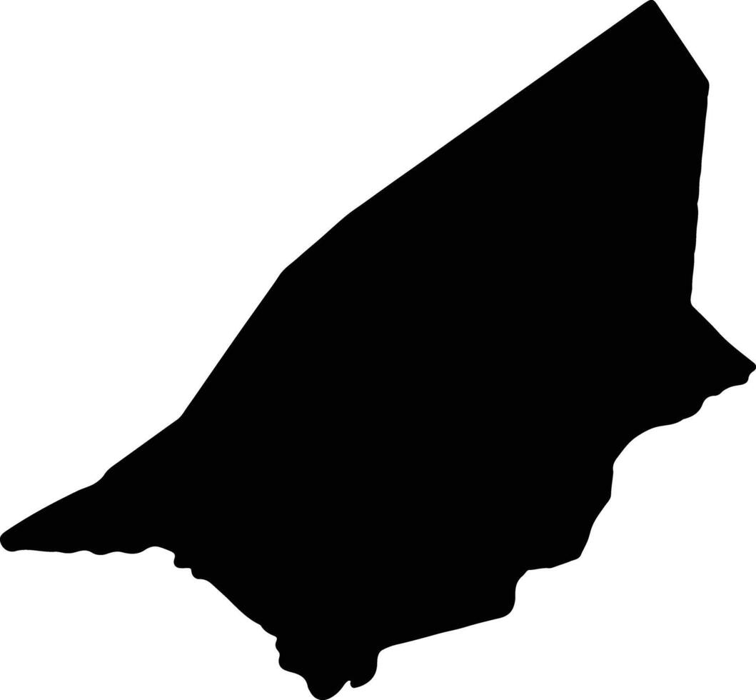 brakna mauritania silhouette carta geografica vettore