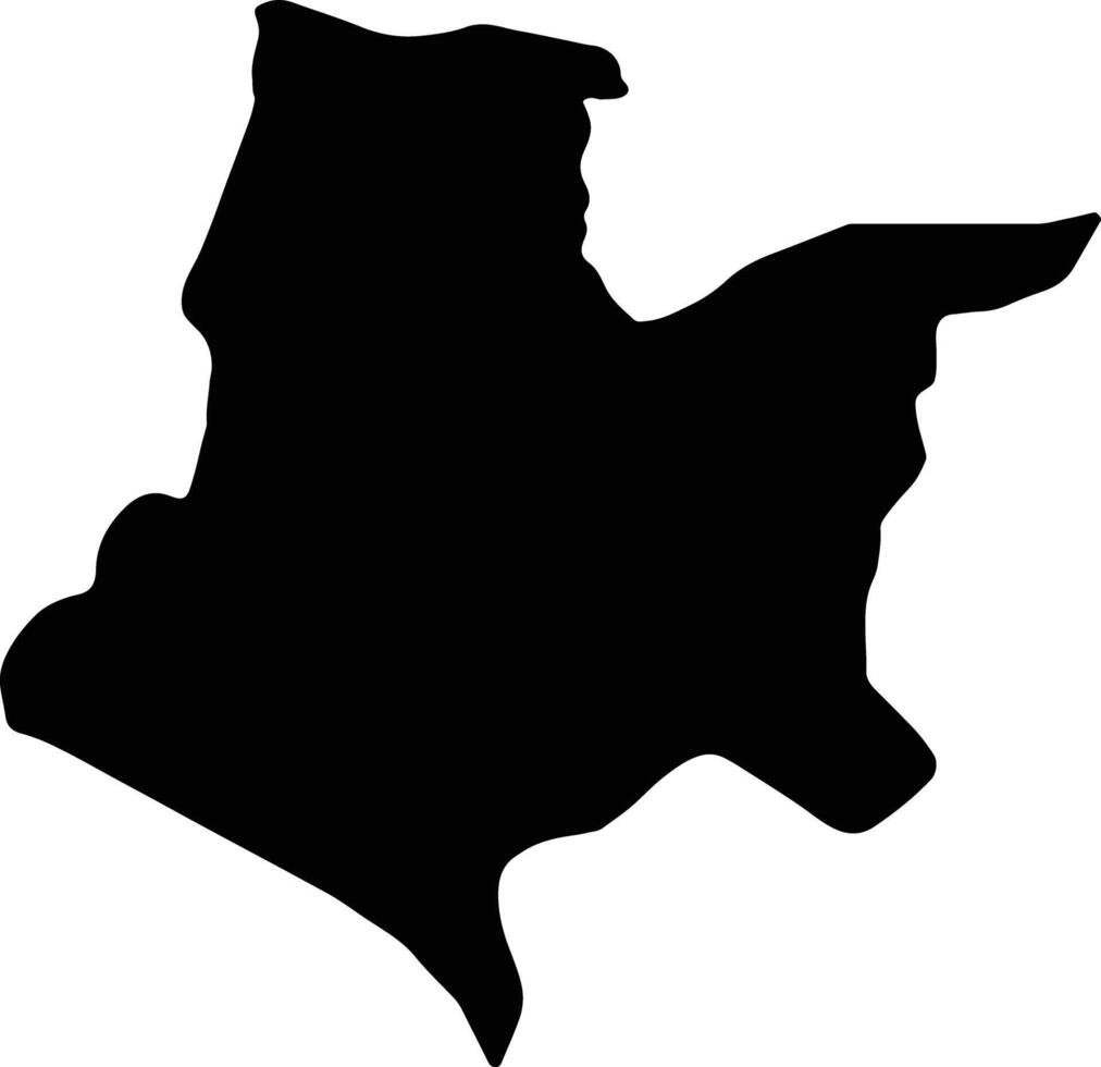 bomi Liberia silhouette carta geografica vettore