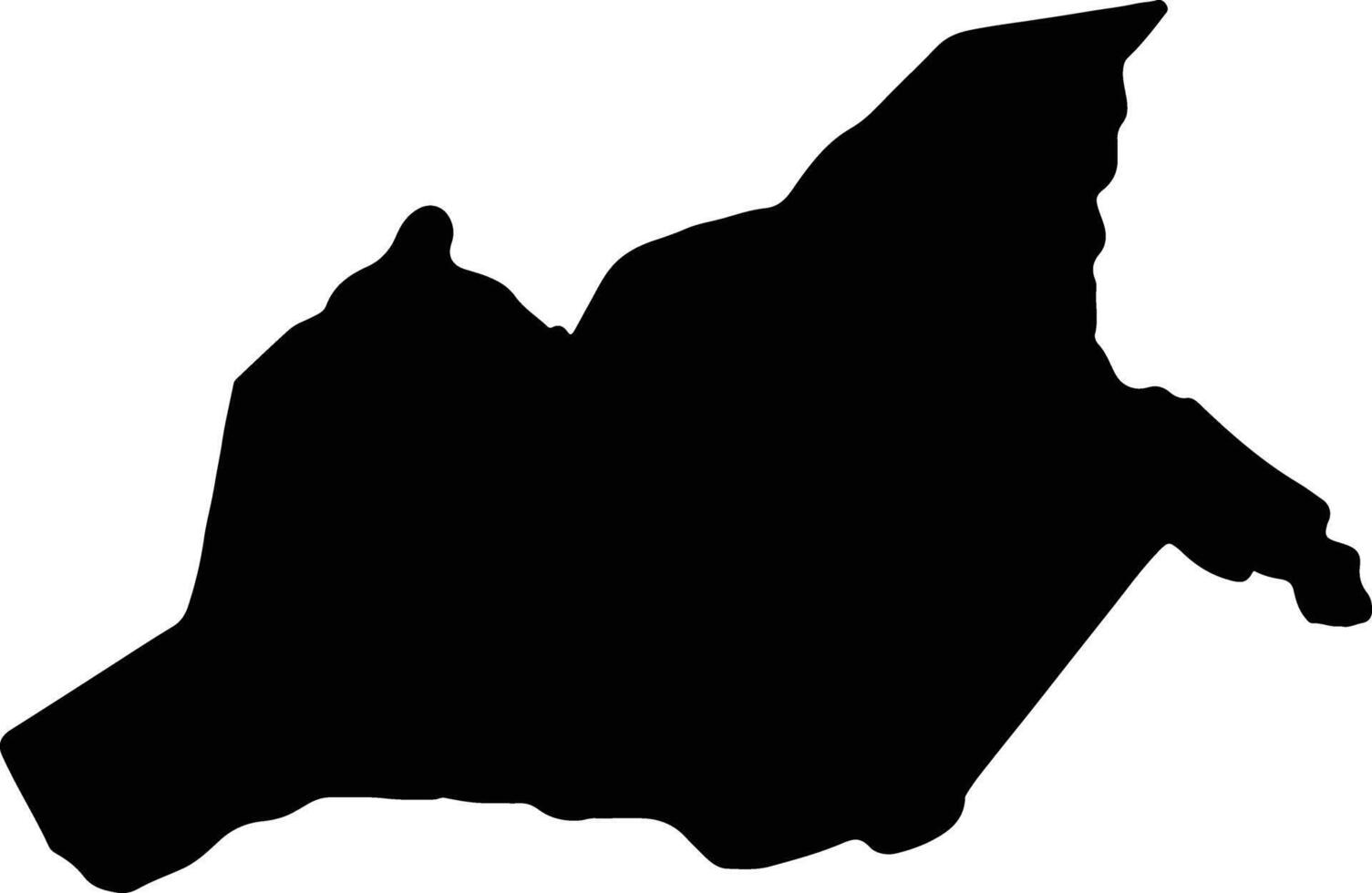 caaguazu paraguay silhouette carta geografica vettore