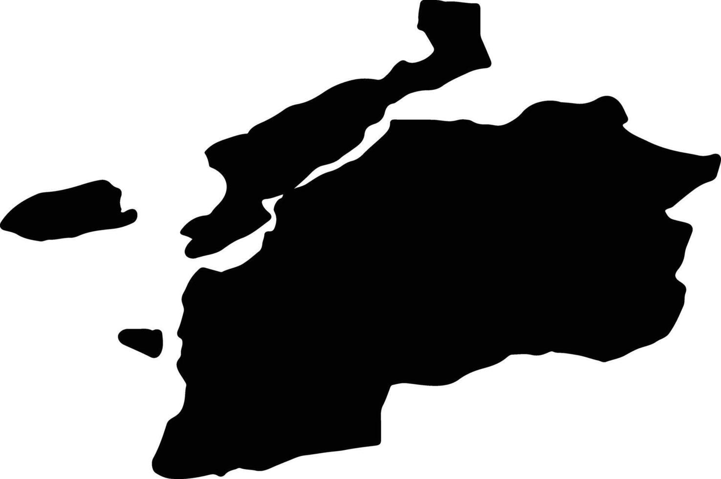 canakkale tacchino silhouette carta geografica vettore