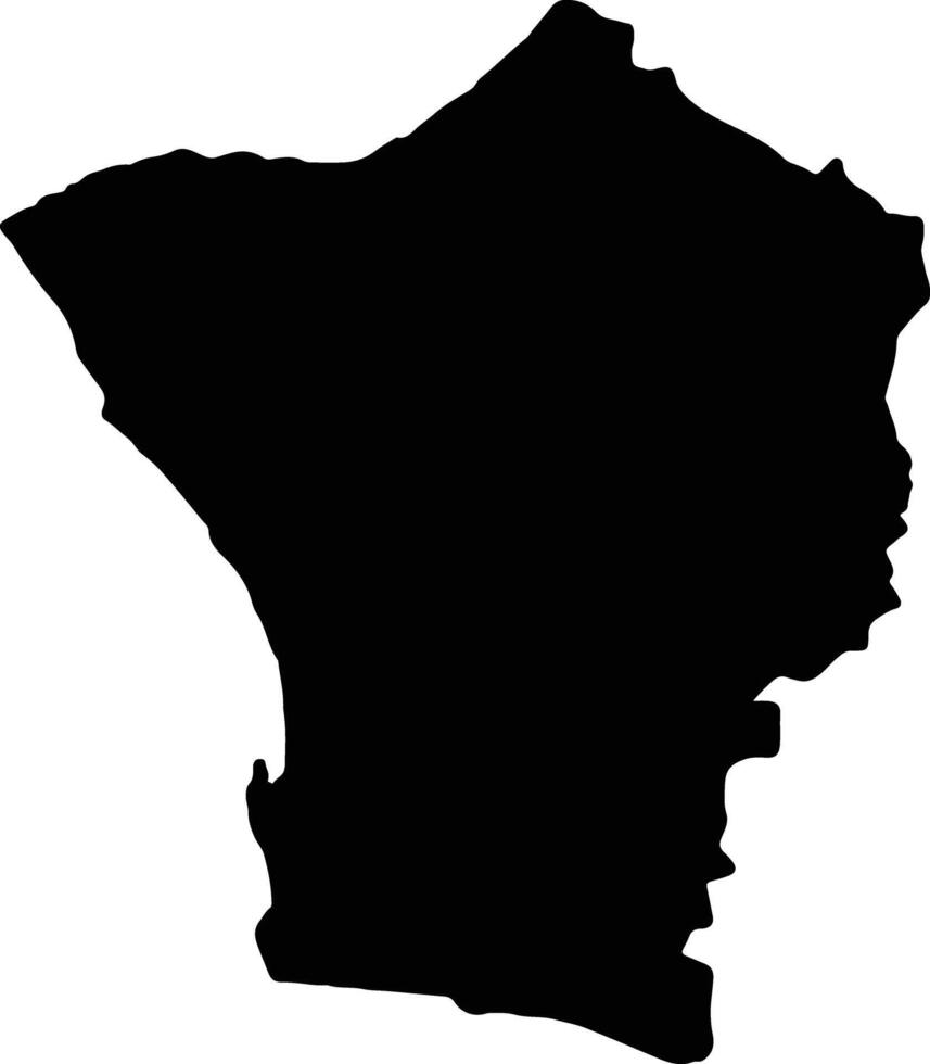erongo namibia silhouette carta geografica vettore