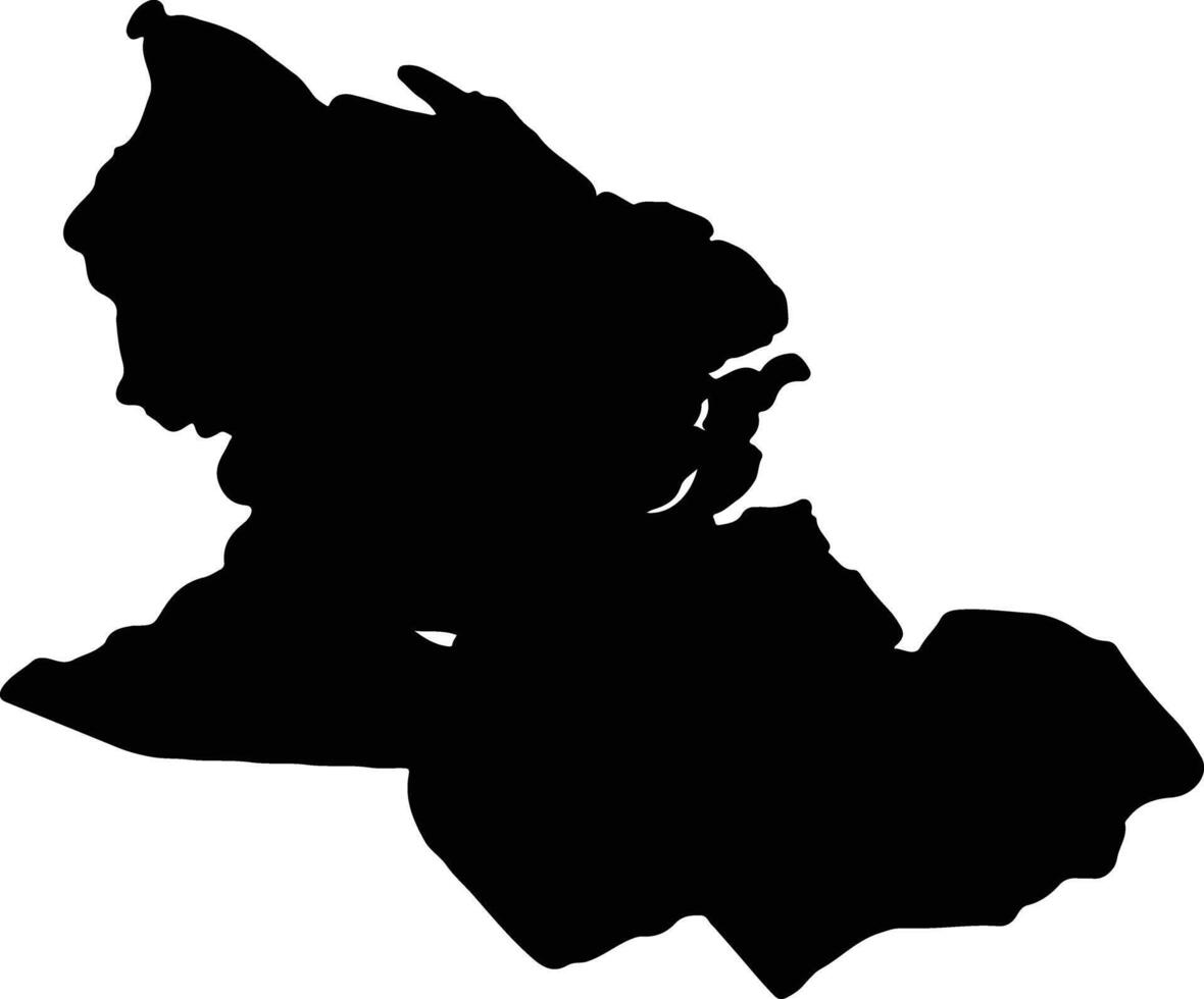 delta amacur Venezuela silhouette carta geografica vettore