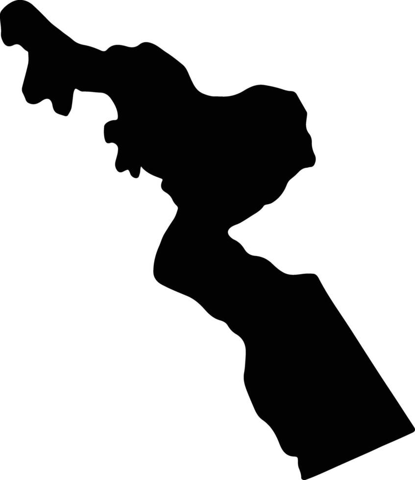 chitipa malawi silhouette carta geografica vettore