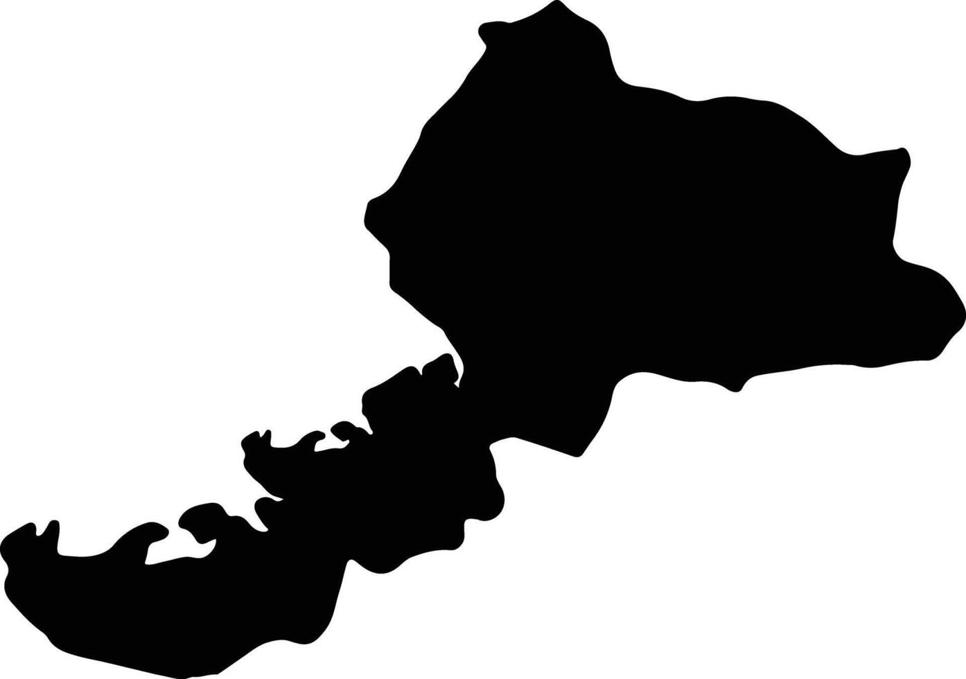 fukui Giappone silhouette carta geografica vettore