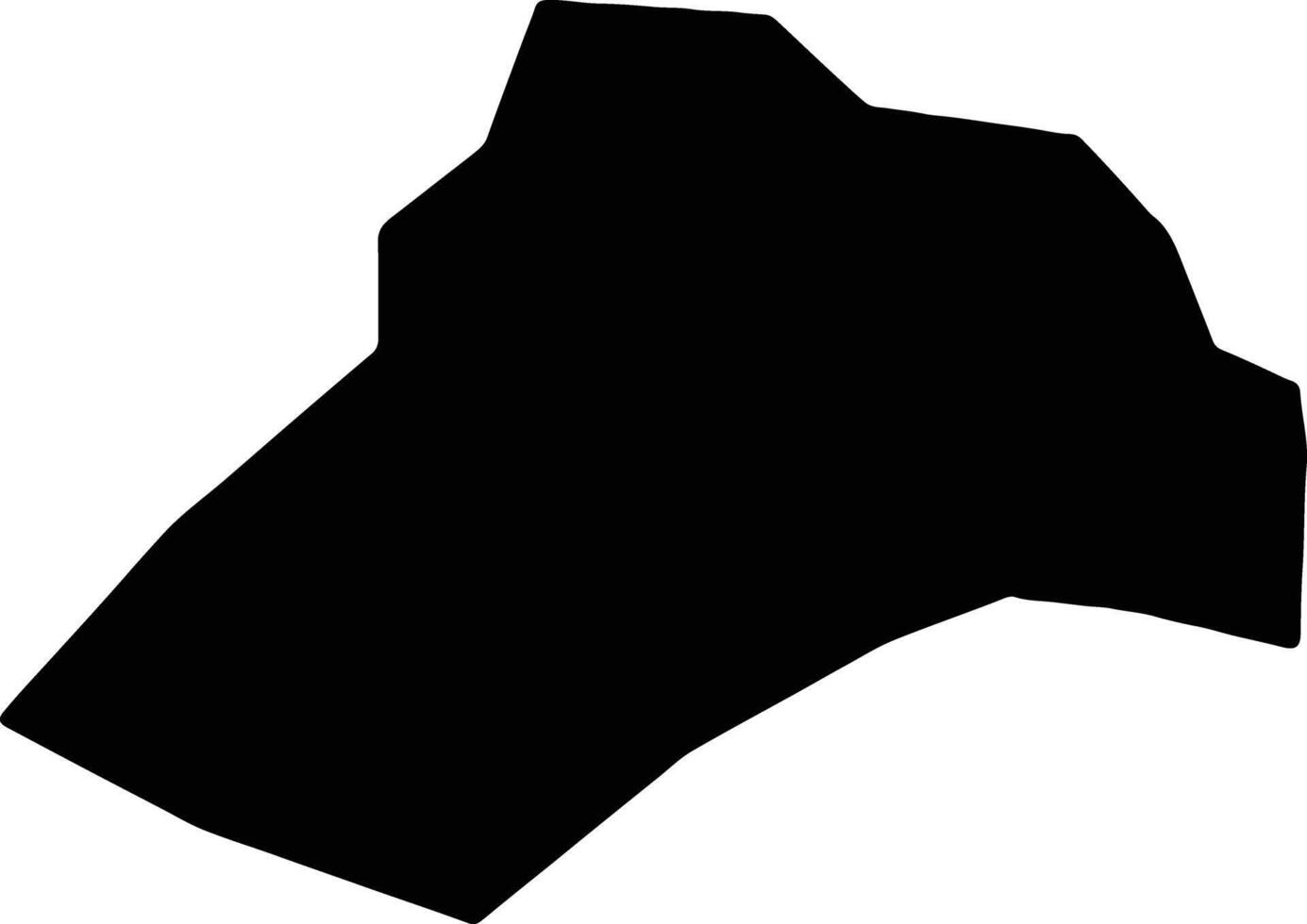 Kercem Malta silhouette carta geografica vettore