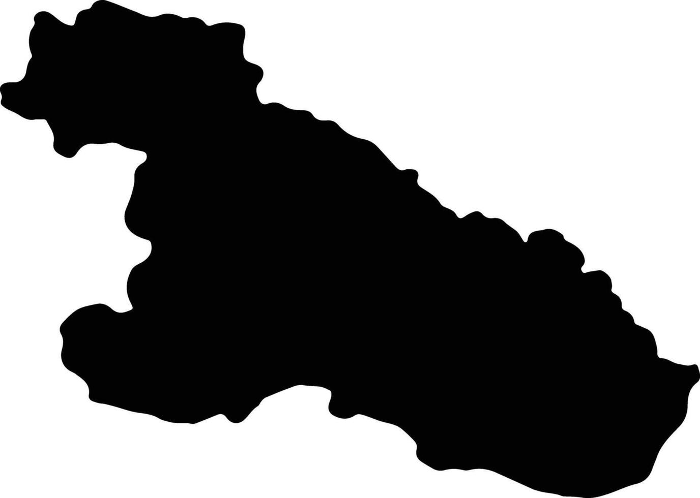 karnali Nepal silhouette carta geografica vettore