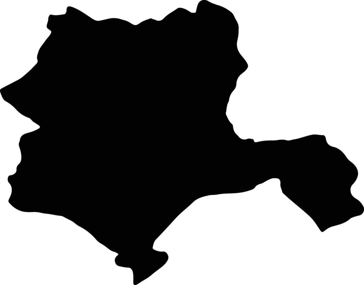 konya tacchino silhouette carta geografica vettore