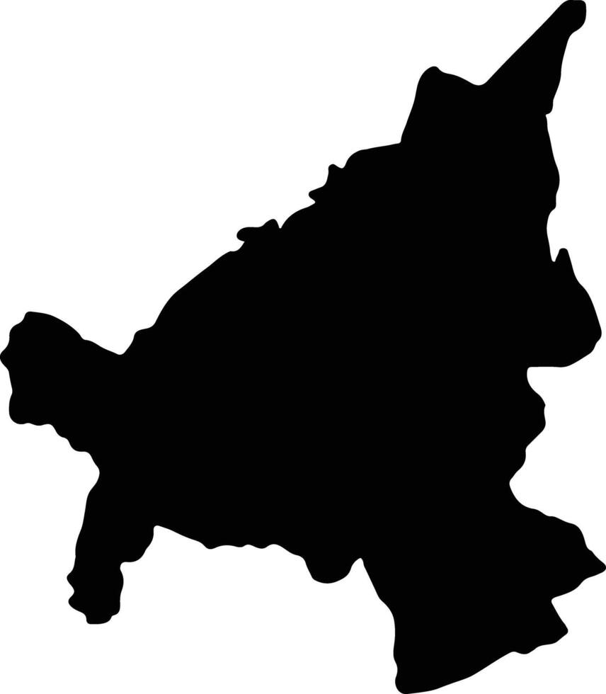 loei Tailandia silhouette carta geografica vettore