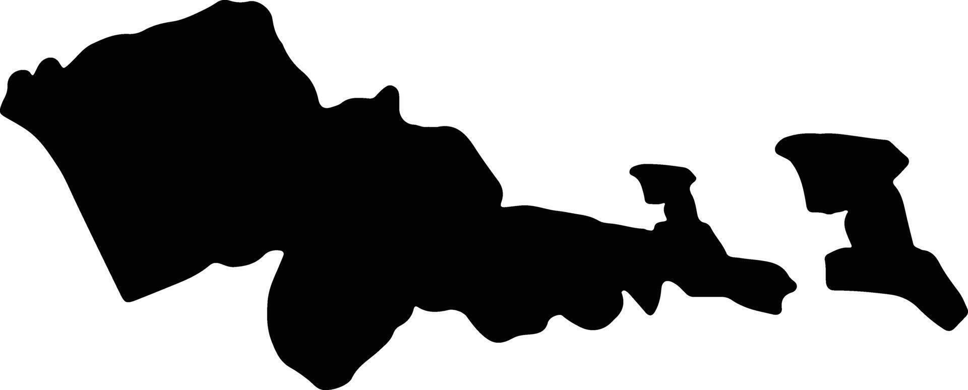 mafeteng Lesoto silhouette carta geografica vettore