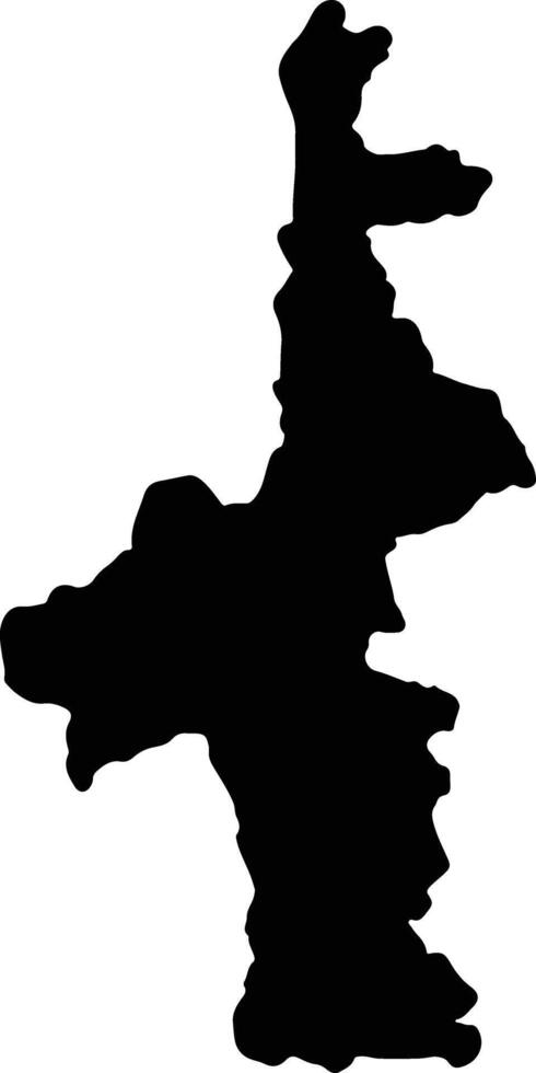 mandalay Myanmar silhouette carta geografica vettore