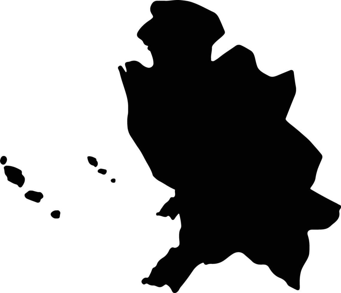 nayarit Messico silhouette carta geografica vettore