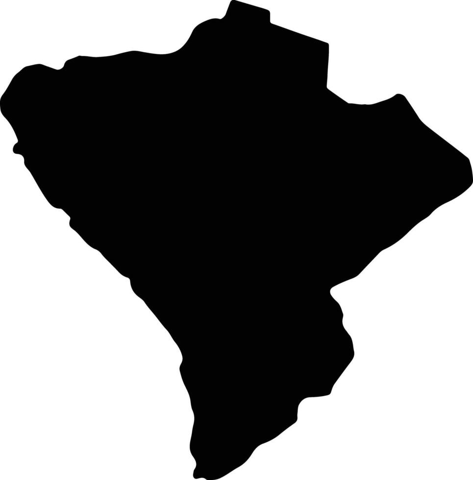 njombe unito repubblica di Tanzania silhouette carta geografica vettore