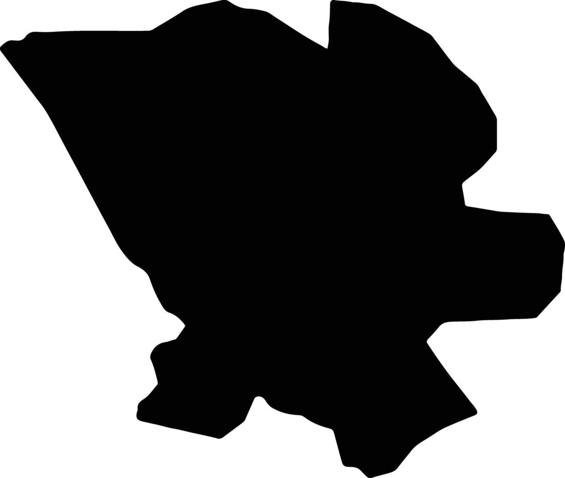 pader Uganda silhouette carta geografica vettore