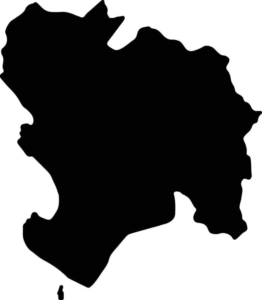 piura Perù silhouette carta geografica vettore