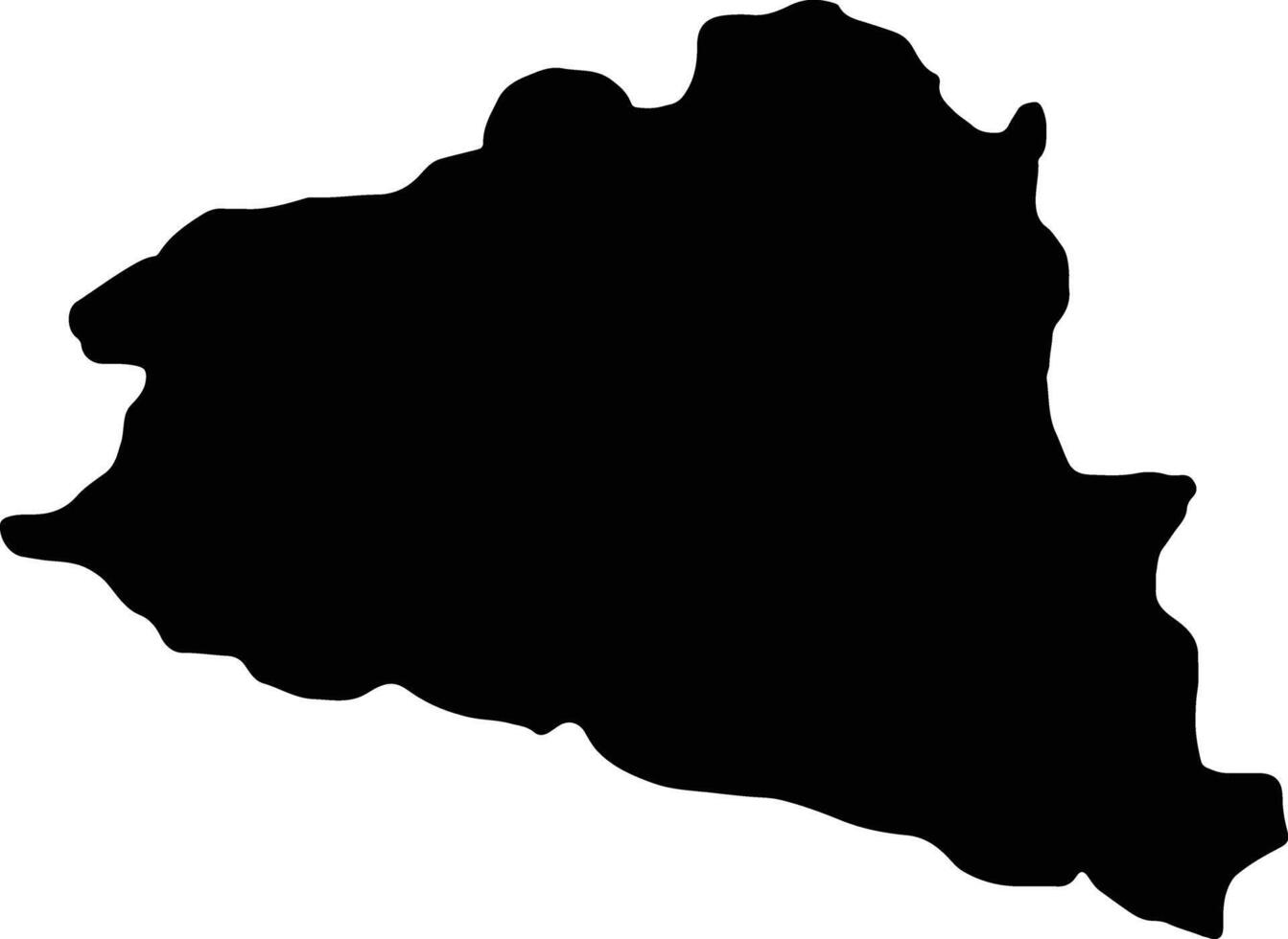 prilepa macedonia silhouette carta geografica vettore