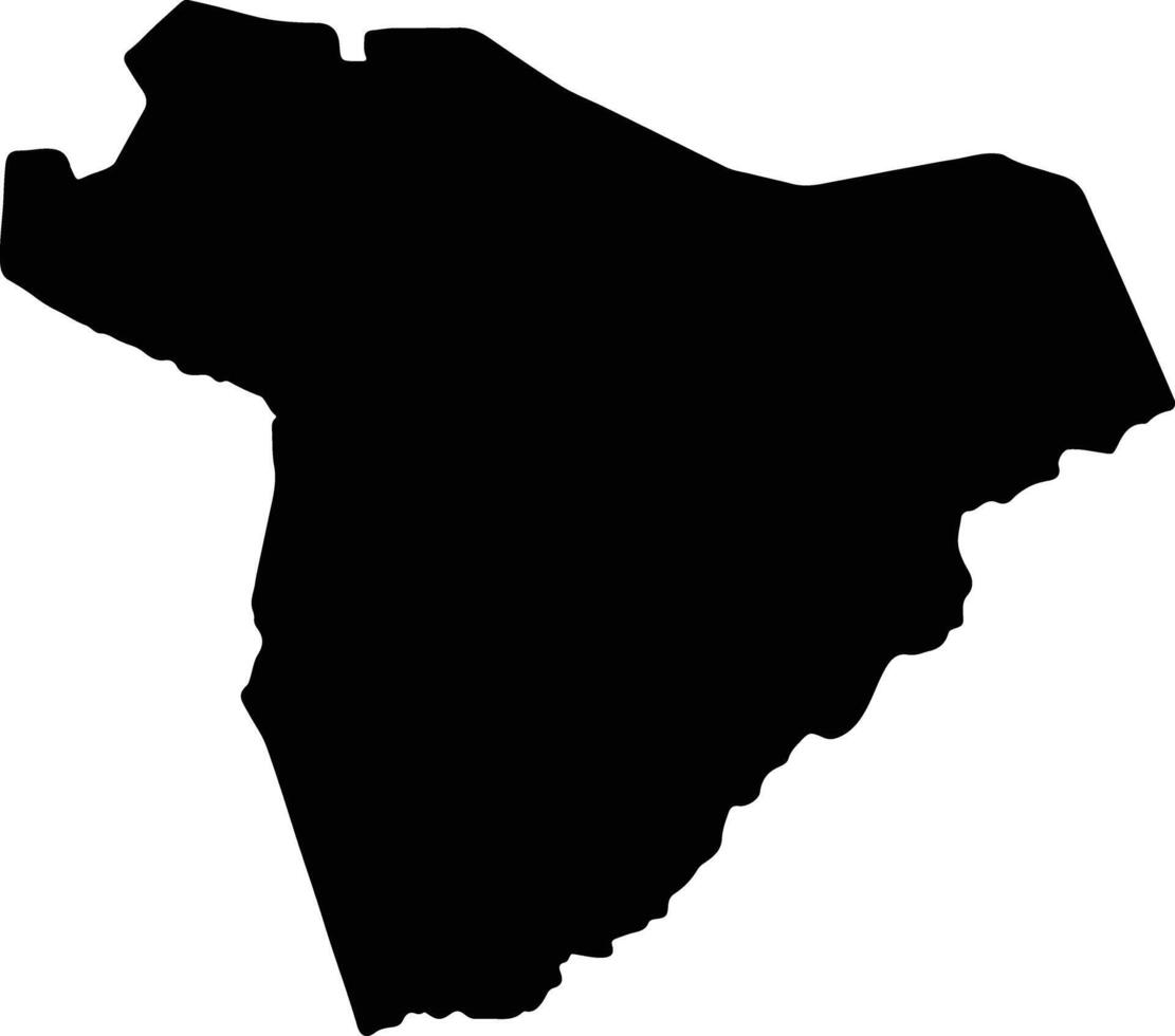salamat chad silhouette carta geografica vettore