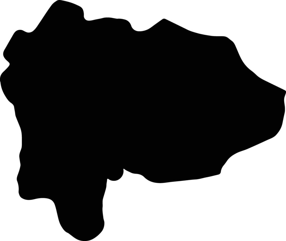 Yamanashi Giappone silhouette carta geografica vettore