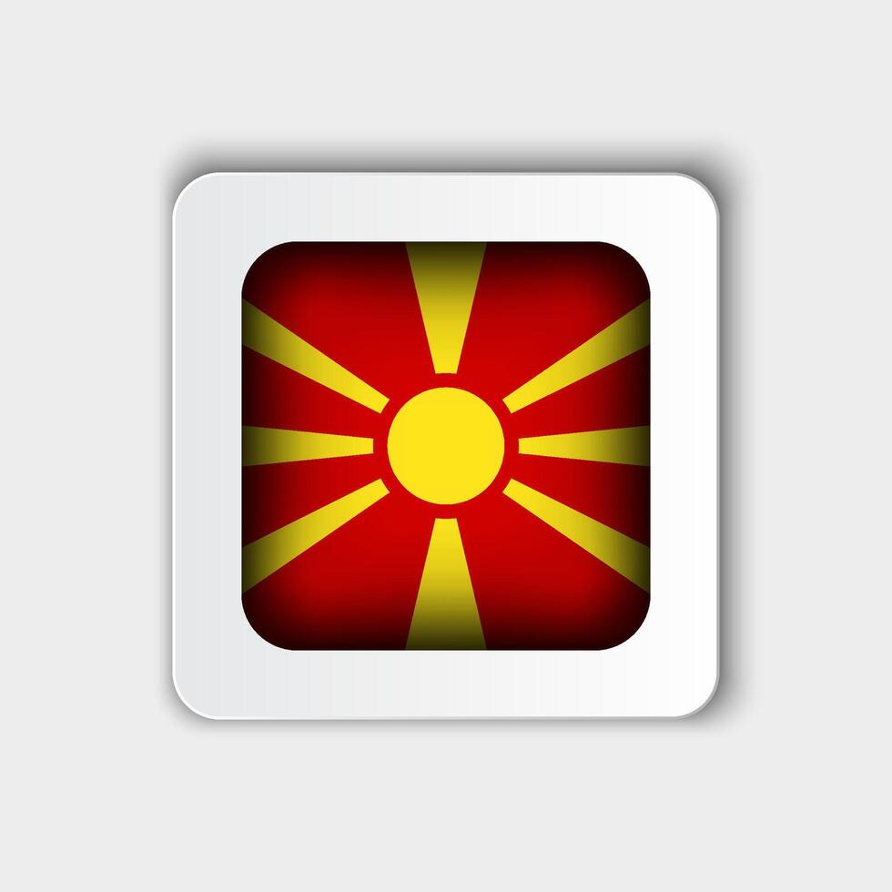 macedonia bandiera pulsante piatto design vettore