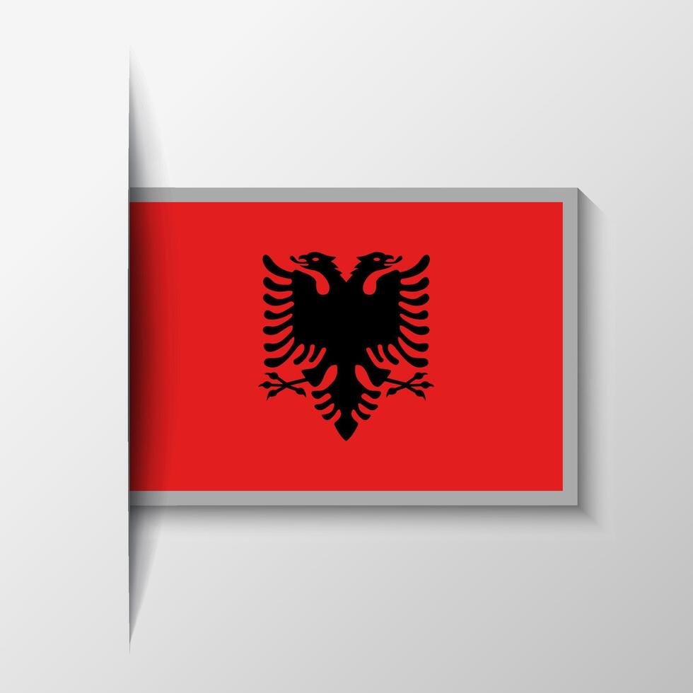 vettore rettangolare Albania bandiera sfondo