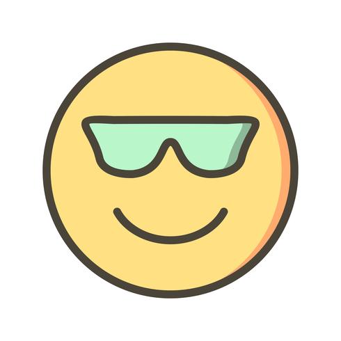 icona di vettore di emoji cool