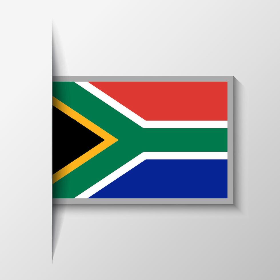vettore rettangolare Sud Africa bandiera sfondo