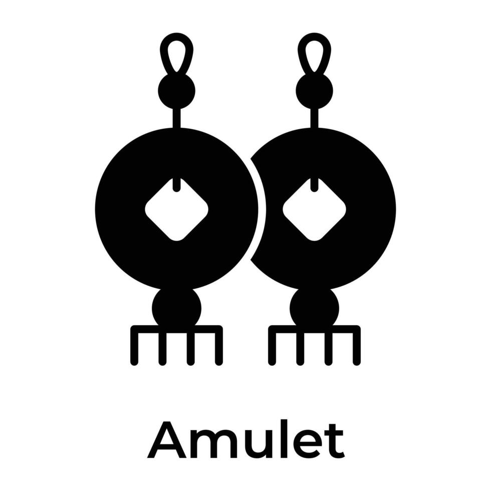 amuleto icona design nel di moda stile pronto per uso vettore