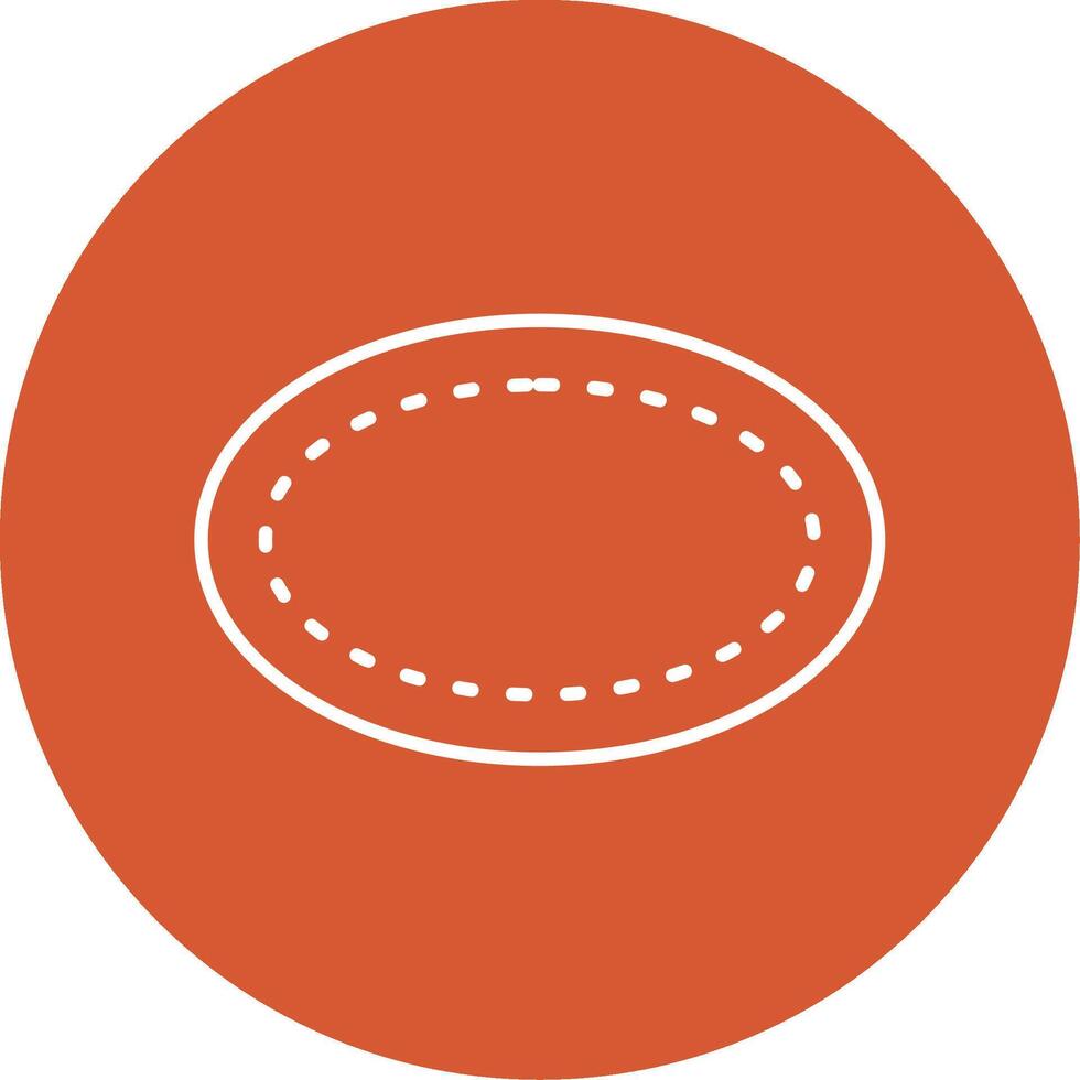 ovale linea multicerchio icona vettore