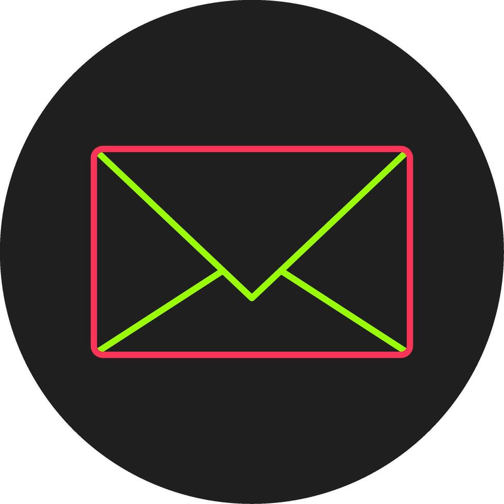 e-mail glifo cerchio icona vettore