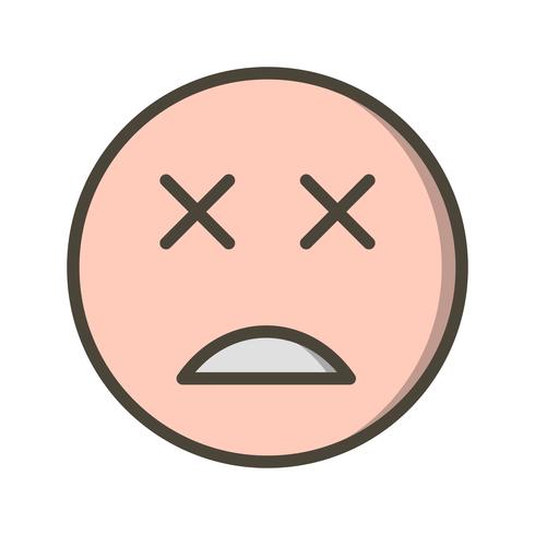 Icona di vettore di Emoji morto