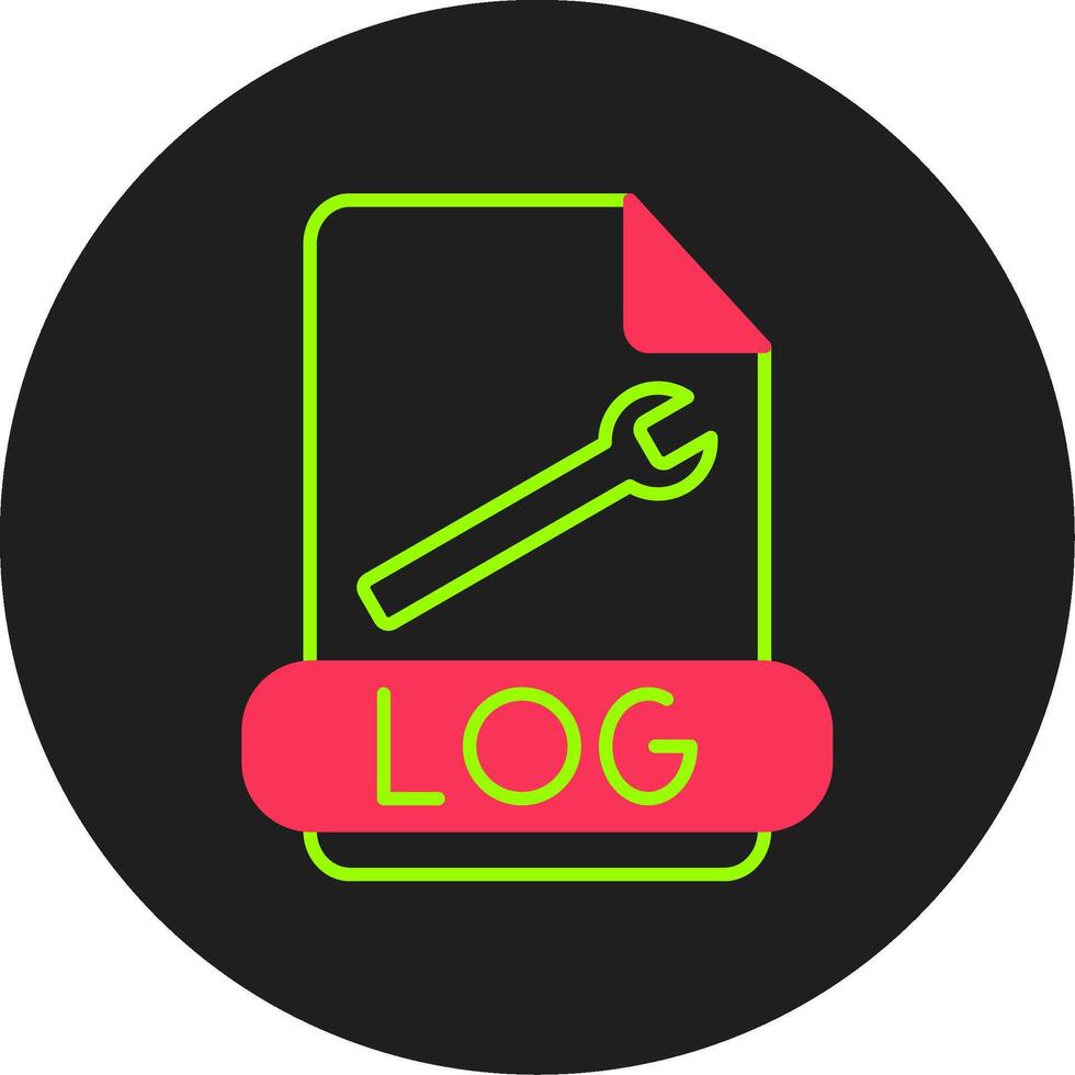 log formato glifo cerchio icona vettore