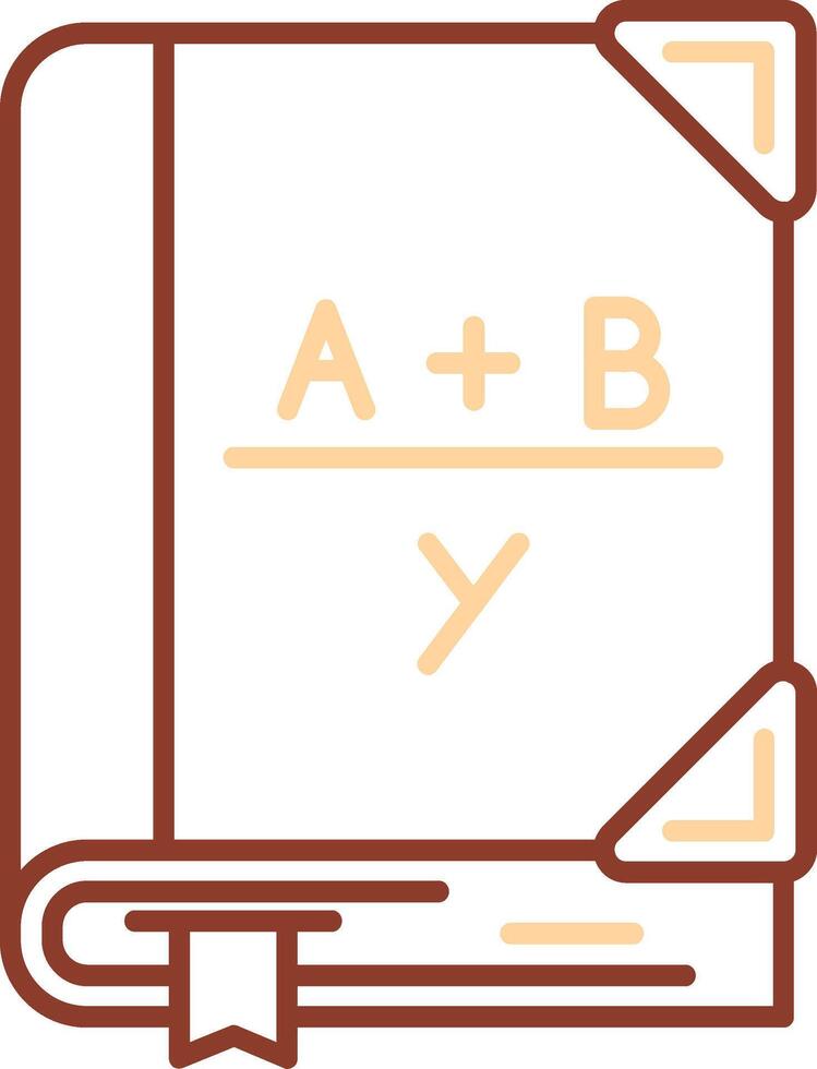 algebra linea Due colore icona vettore