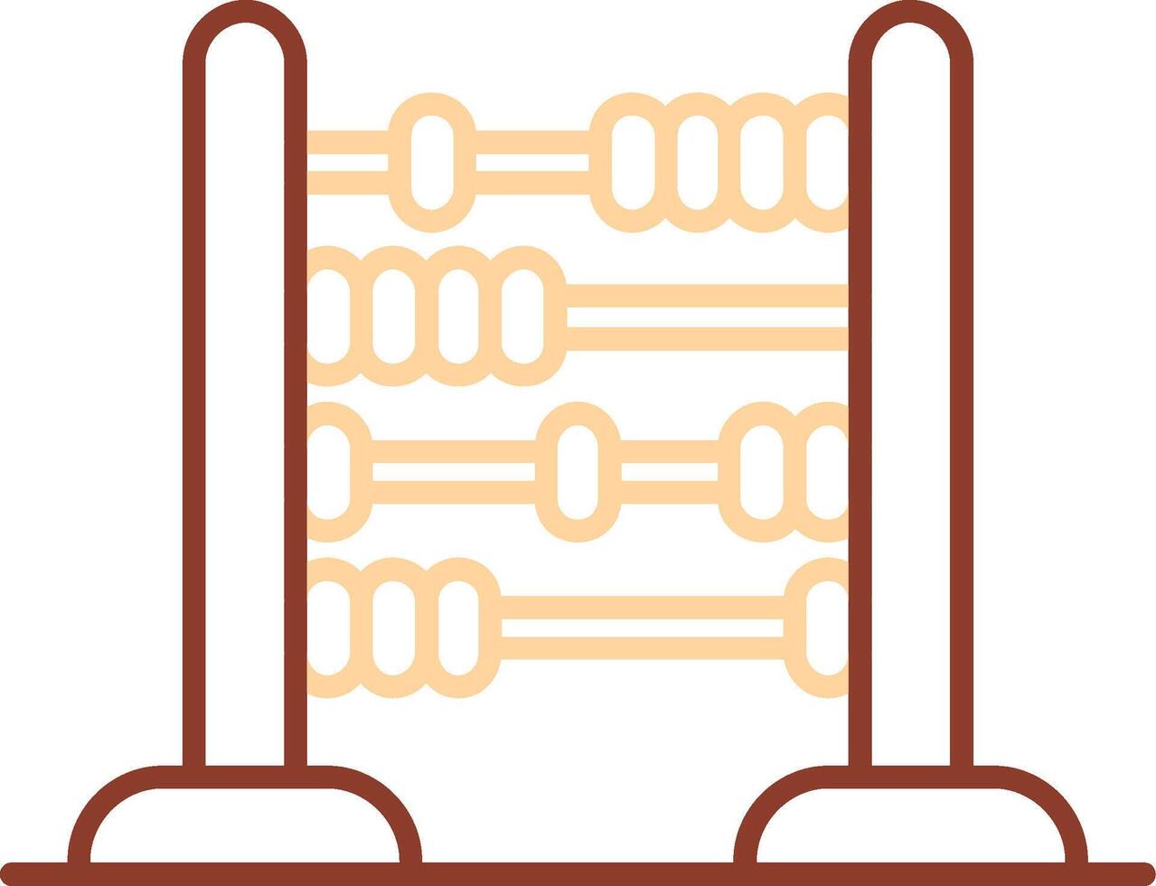 icona a due colori della linea dell'abaco vettore