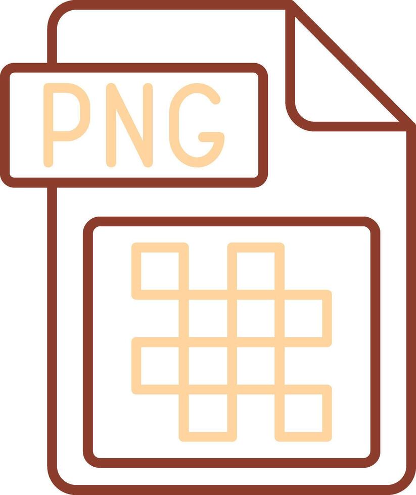 png file formato linea Due colore icona vettore