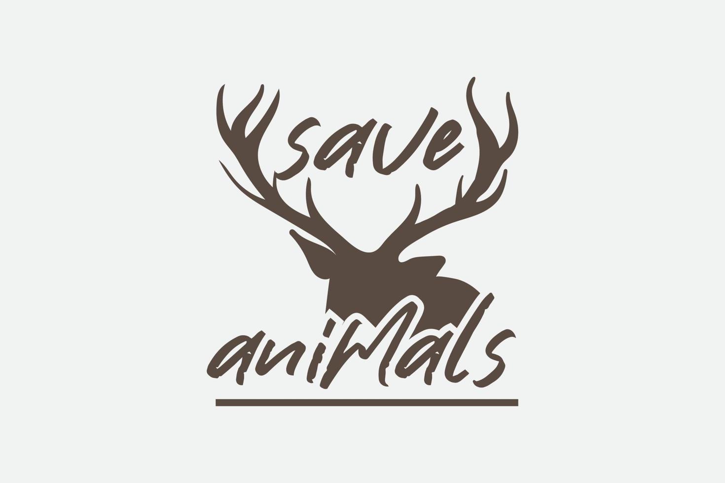 caccia t-shirt design vettoriale-salva gli animali. contengono un vettore di caccia.