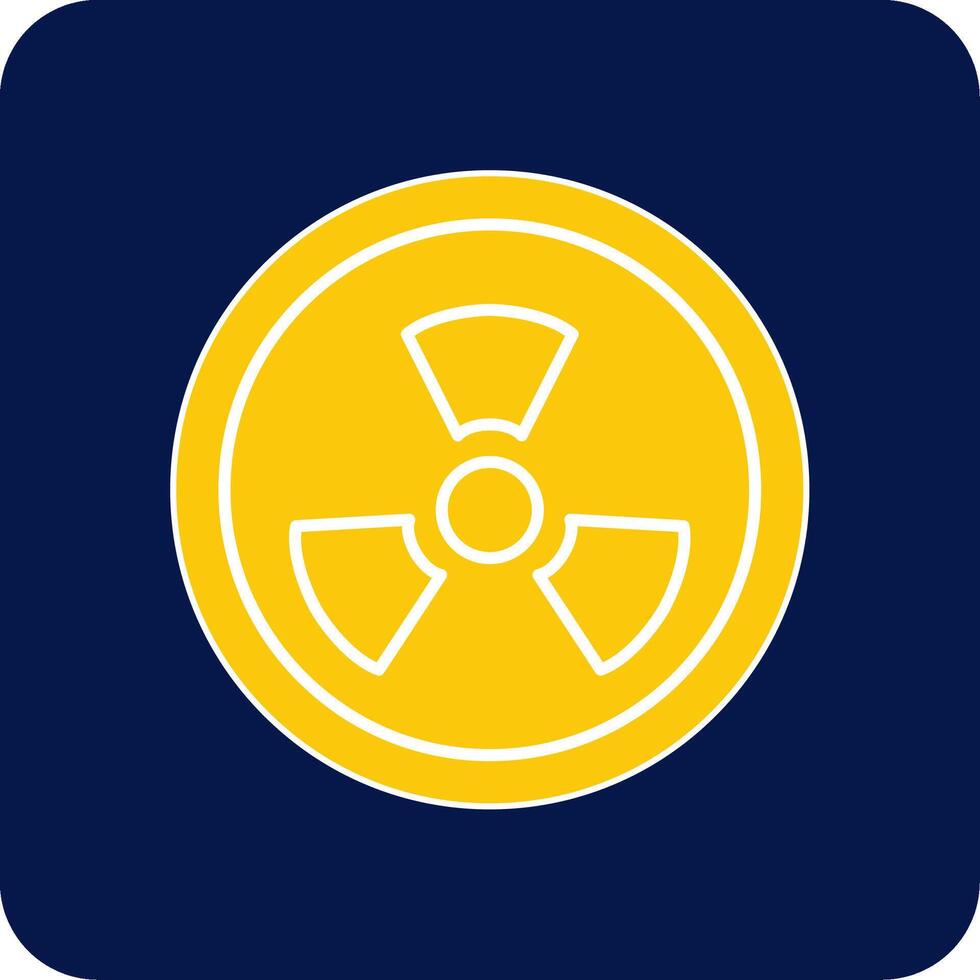 radioattività glifo piazza Due colore icona vettore