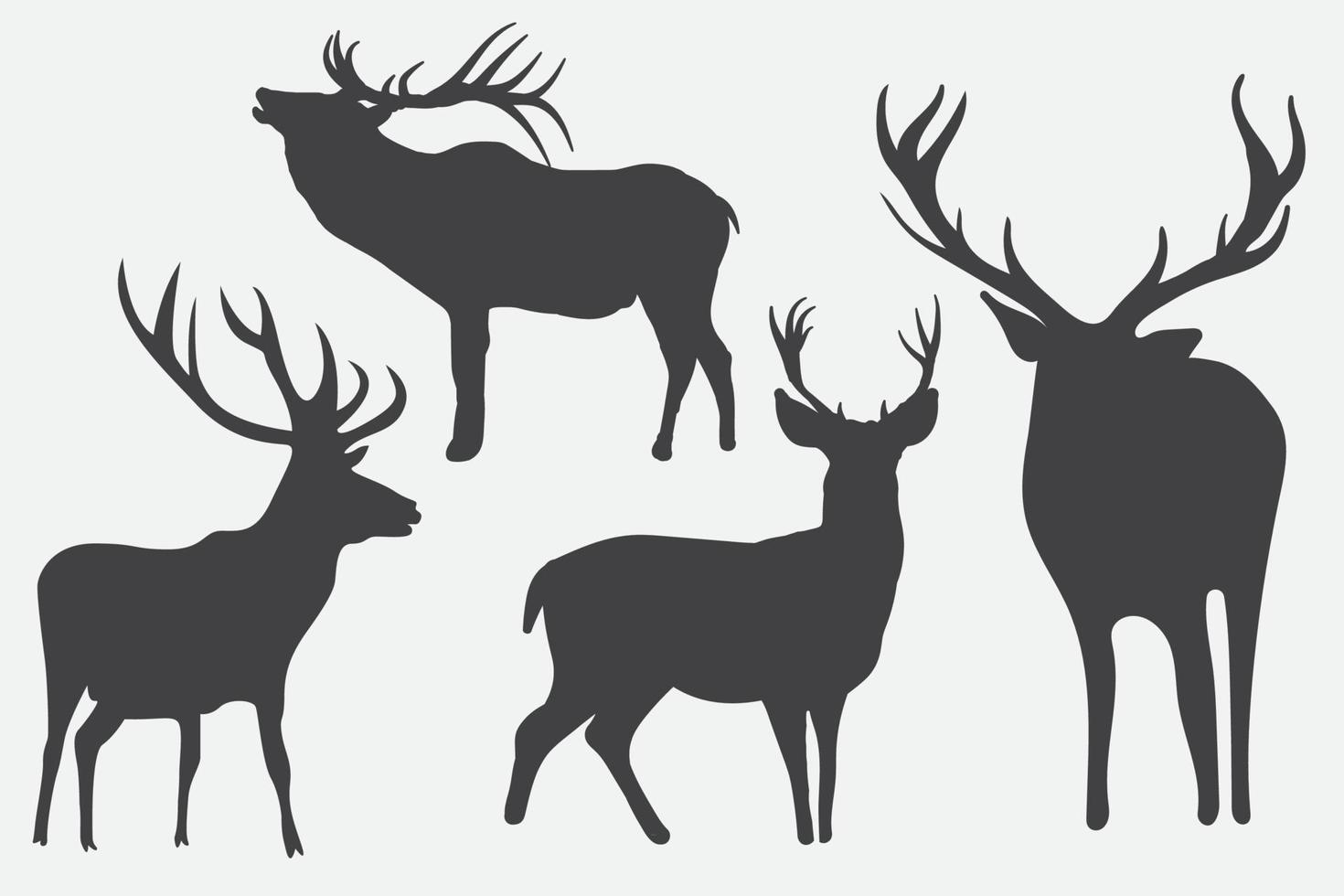 illustrazione di cervo isolato dell'animale della foresta vettore