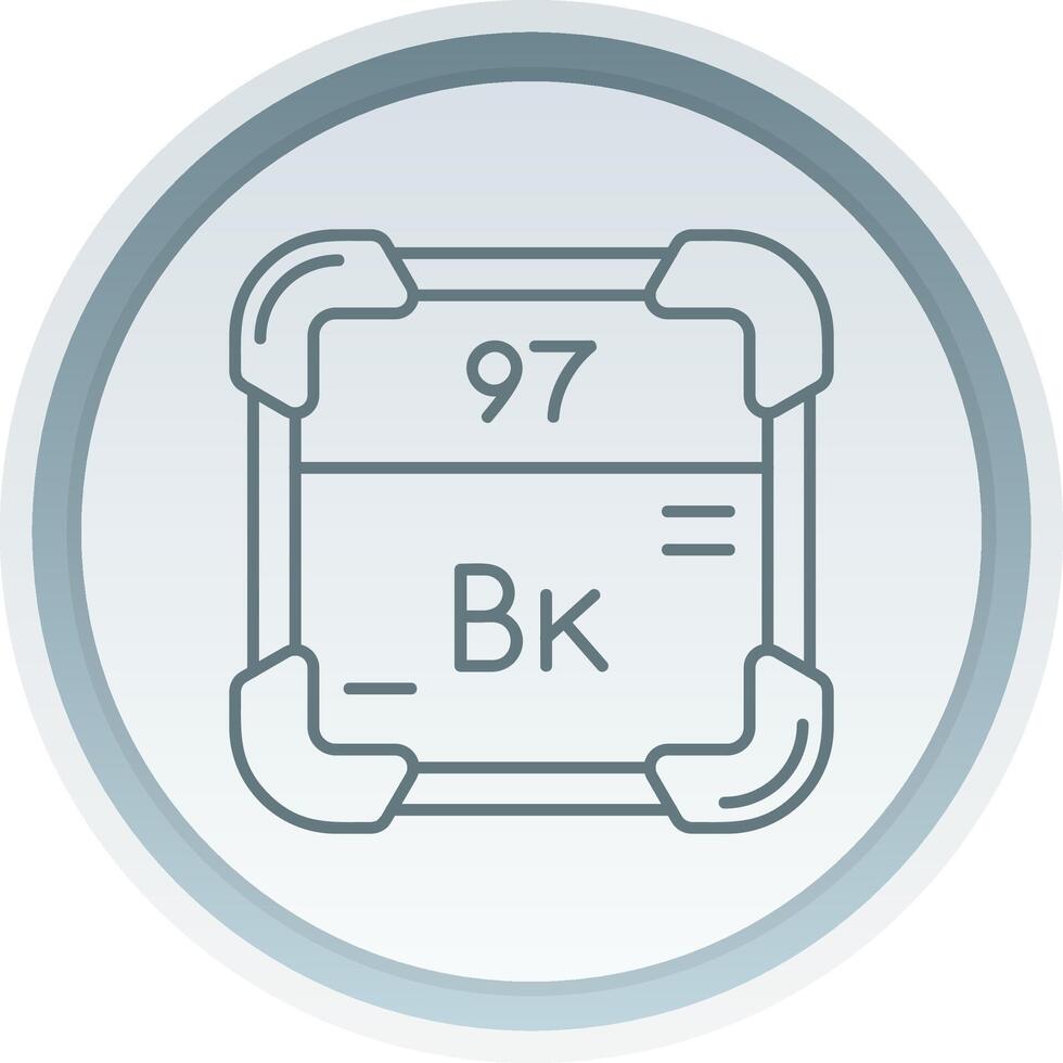 berkelium lineare pulsante icona vettore