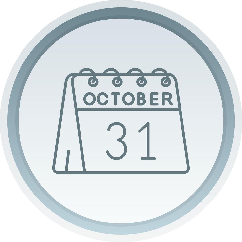 31st di ottobre lineare pulsante icona vettore
