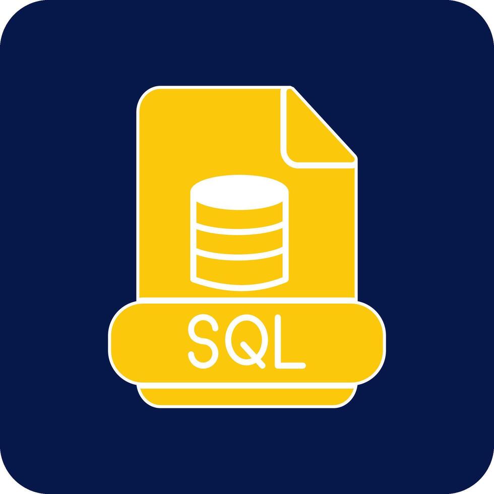 sql glifo piazza Due colore icona vettore