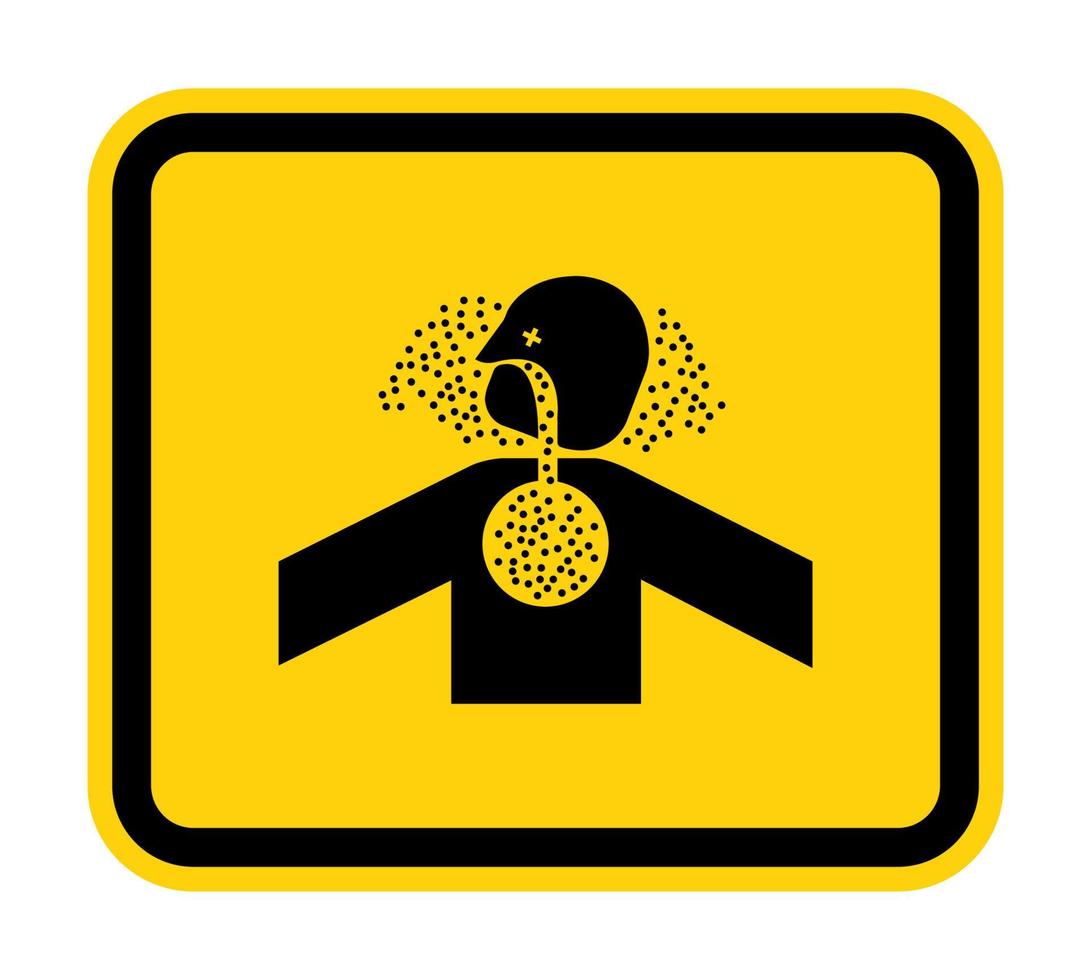 gas tossici asfissia simbolo segno isolare su sfondo bianco, illustrazione vettoriale